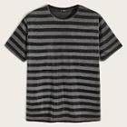 Romwe Guys Striped Glitter Top