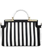 Romwe Color-block Striped Pu Bag