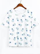 Romwe Green Light Bulb Print T-shirt