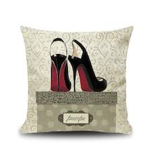 Romwe High Heels Print Cushion Cover
