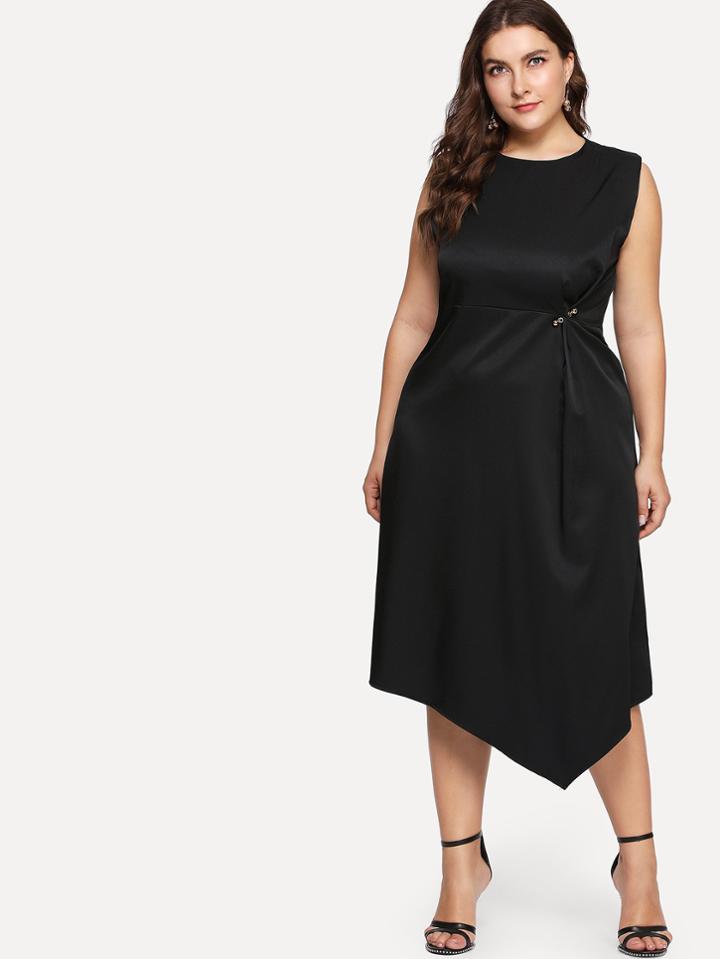 Romwe Asymmetrical Hem Dress