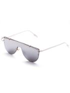 Romwe Silver Tone Smoke Lens Aviator Style Sunglasses