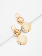 Romwe Round Drop Earrings With Jewelry