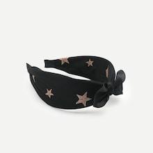 Romwe Star Pattern Bow Decorated Mesh Overlay Headband