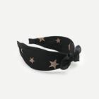 Romwe Star Pattern Bow Decorated Mesh Overlay Headband