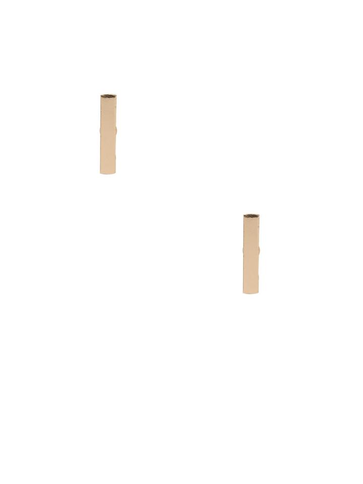 Romwe Gold One Fond Minimalist Ear Studs