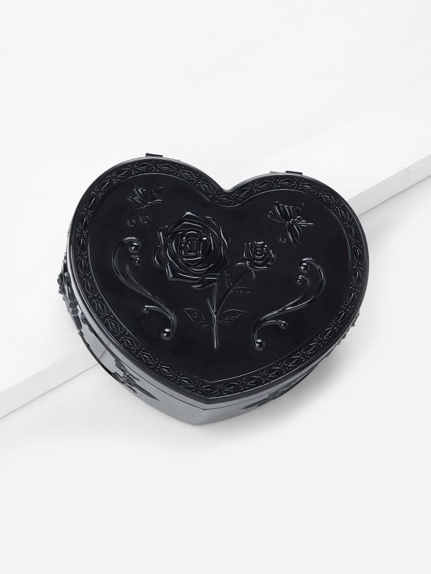 Romwe Heart Pattern Jewelry Box
