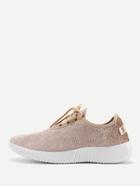 Romwe Lace Up Low Top Velvet Trainers