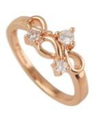 Romwe New Model Simple Rhinestone Rose Gold Plated Ring