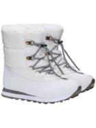 Romwe White Fur Lace Up Thick-soled Boots