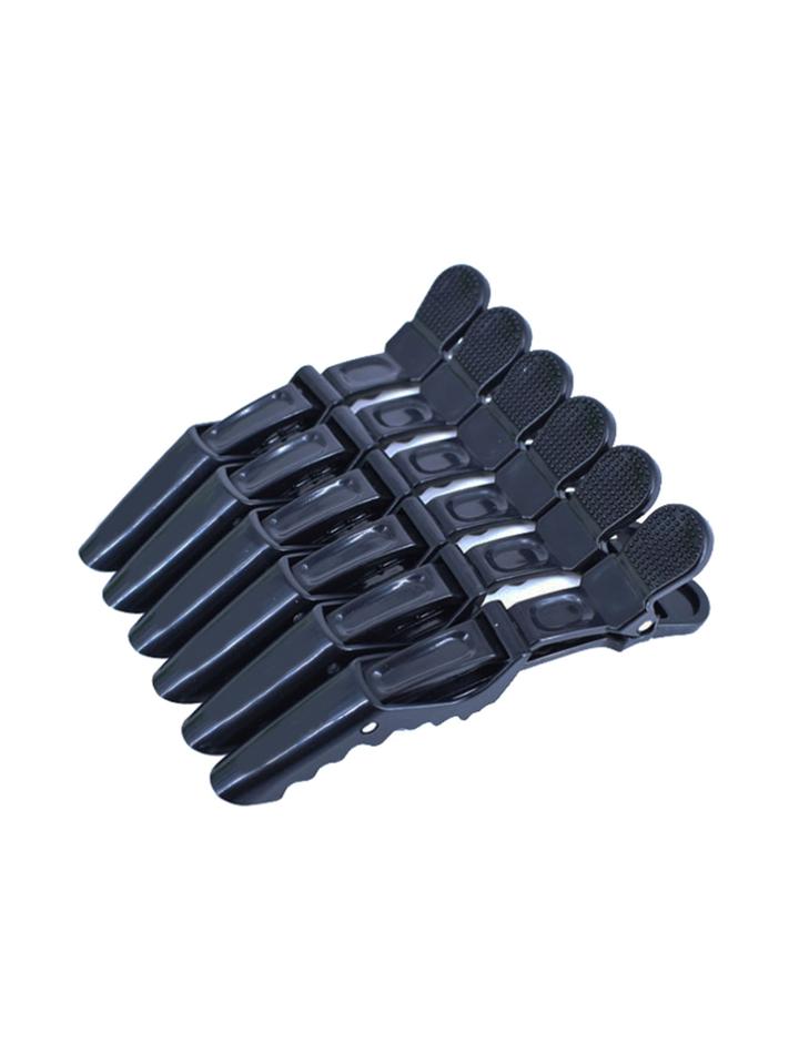 Romwe 6pcs Salon Croc Hair Styling Clips