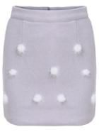 Romwe Ball Embellished Skinny Skirt