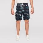 Romwe Guys Coconut Trees Print Lace Up Shorts