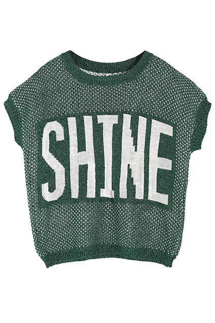 Romwe Shine Print Green Jumper