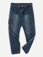 Romwe Men Contrast Panel Side Jeans