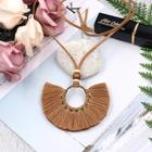 Romwe Tassel Decorated Hoop Pendant Necklace