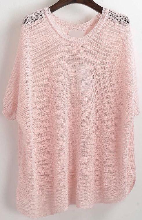 Romwe Short Sleeve Knit Sweater