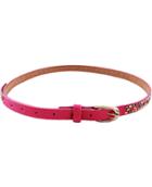 Romwe Fashion Pink Bead Belt