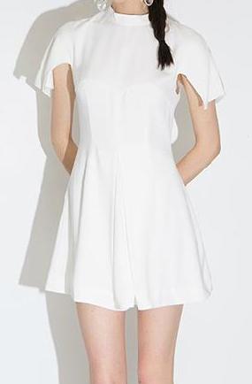 Romwe Stand Collar Slim Dress
