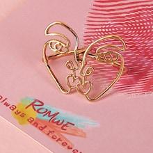 Romwe Hollow Face Design Ring Set 2pcs
