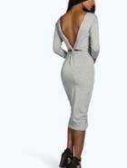 Romwe Open Back Knotted Tight Dress