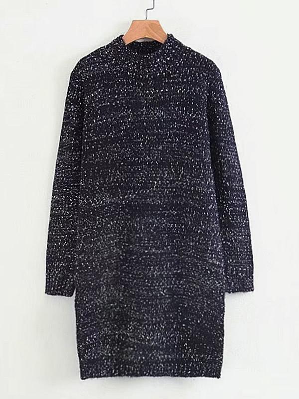 Romwe Side Slit Sweater Dress