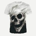 Romwe Guys Halloween Skeleton Print Tee