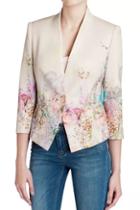Romwe Floral Print Cropped Suits