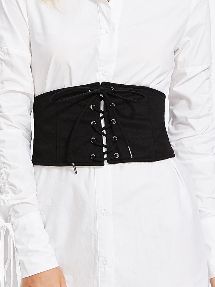 Romwe Lace Up Belt
