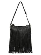 Romwe Fringe Gold Handle Shoulder Bag