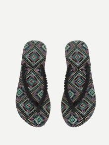 Romwe Pom Pom Front Flip Flops