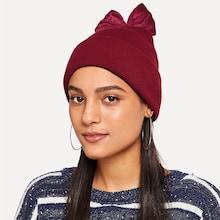 Romwe Bow Decorated Beanie Hat