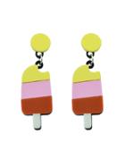 Romwe Lovely Colorful Acrylic Ice Cream Drop Party Earrings
