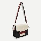 Romwe Color-block Satchel Bag With Scarf