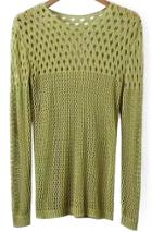 Romwe Long Sleeve Hollow Green Sweater