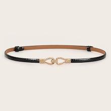 Romwe Rope Shaped Metal Buckle Skinny Belt