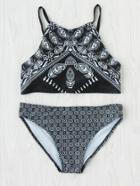 Romwe Tribal Print Beach Bikini Set