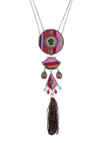 Romwe Oho Fringe Necklace