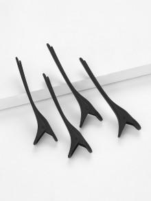 Romwe Croc Hair Clip 4pcs