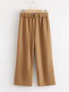 Romwe Knit Pants With D Ring Belt