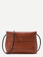 Romwe Brown Pu Crossbody Bag With Contrast Strap