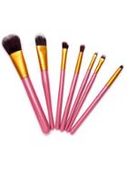 Romwe 7pcs Pink Professional Makeup Brush Set