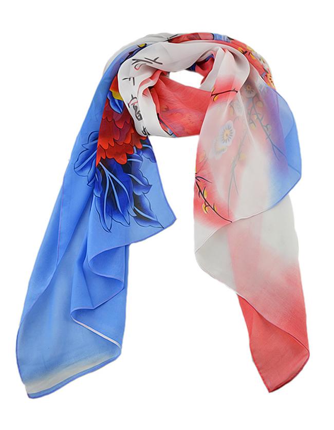 Romwe 2015 New Fashion Flower Pinted Fashionable Scarf