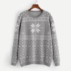 Romwe Men Christmas & Geo Print Jumper