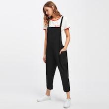 Romwe Pocket Side Overall Utility Pants