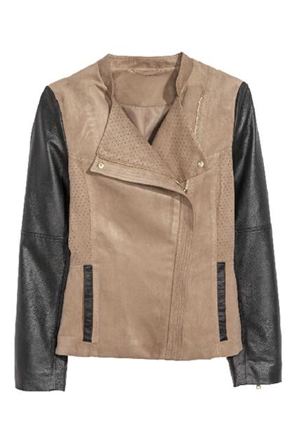 Romwe Color Block Zippered Slim Jacket