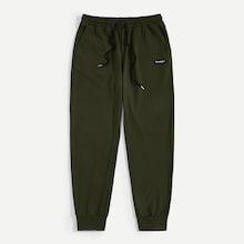 Romwe Guys Drawstring Waist Letter Patched Sweatpants