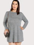 Romwe Marled Knit Tee Dress
