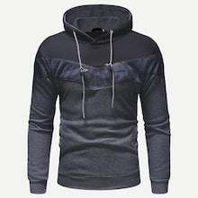 Romwe Guys Contrast Camouflage Print Hoodie
