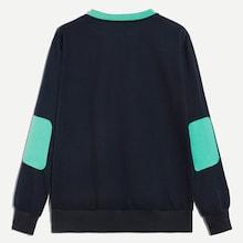 Romwe Men Elbow Patch Sleeve Pullover